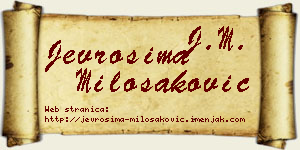 Jevrosima Milošaković vizit kartica